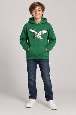 Mitchell & Ness Philadelphia Eagles Kelly Green Throwbacks Pullover Hoodie